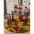 thumbnail image 2 of Rugs.com Cafe Collection Rug – 7 Ft Round Multi Medium-Pile Rug Perfect For Kitchens, Dining Rooms, 2 of 3