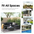 thumbnail image 7 of Modern Outdoor Patio Furniture Set，5-Piece Gray Wicker Sectional Sofa, with Dark Gray Cushions and Coffee Table, Perfect for Gardens, Patios, and Backyards, 7 of 7