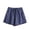 Dark Blue, variant on KIHOUT Women's Solid High Waisted Hemp Blend Casual Shorts Elastic Drawstring Waist Pocketed Loose Fit Summer Lounge Wear
