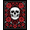 Black, Pattern 1, variant on ODIKA 4'x6' Machine Washable Non-Slip Area Rug, Gothic Rose Skull Latch Hook Kit DIY Needlework Project High Traffic Rug, Red, 743471