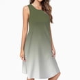 thumbnail image 2 of Sage Green Gradient Dress Loose Women'S Dress Beach Dresses With Pockets Dresses For Womens, 2 of 4