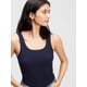 thumbnail image 3 of Camiseta sin mangas acanalada Shirt GAP para mujer, cami azul marino, talla pequeña, 3 of 5