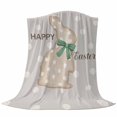 thumbnail image 6 of Happy Easter Bunny Blanket Soft Cozy Warm Throw Blanket for Couch, Plush Fuzzy Flannel Fleece Blankets for Sofa, Abstract Art Polka Dot Rabbit Bed Blankets Lightweight Gifts for Women, 32"x48", 6 of 9