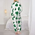 thumbnail image 3 of Pajama Sets for Women 2 Pcs, Cartoon Turtle Leaf Toucan Bird Button Down Long Sleeve Sleepwear Lounge PJ Sets, 3 of 6