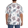 thumbnail image 3 of KLL Tribal Style Turtle Print Men's Shirt Short Sleeve Button Down Summer Cuba Beach Shirts- Small, 3 of 5