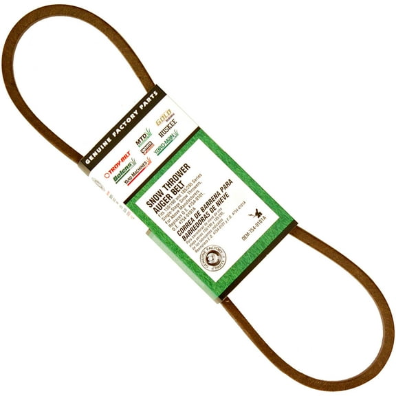 Original Equipment Snow Thrower Auger Belt for Single-Stage Snow Throwers