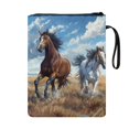 thumbnail image 2 of HELLHERO Paperback Book Cover, 11.42 x 8.66 Inch with Waterproof for Book Club Gifts Zipper Bag, Storage & Portability Vintage for Men Reading Lovers Fater, Horses, 2 of 8