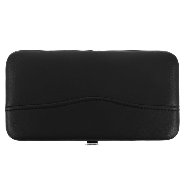 BESTYASH Estuche Portátil Para Extensiones De Pestañas Con Almacenamiento Para Pinzas Y En PU Negro