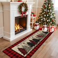 thumbnail image 5 of Christmas Red Buffalo Check Kitchen Mat 17.7x47.2 Inch, Soft Flannel Non-Slip Rug for Laundry Bathroom Hallway Bedroom, Machine Washable, 5 of 12