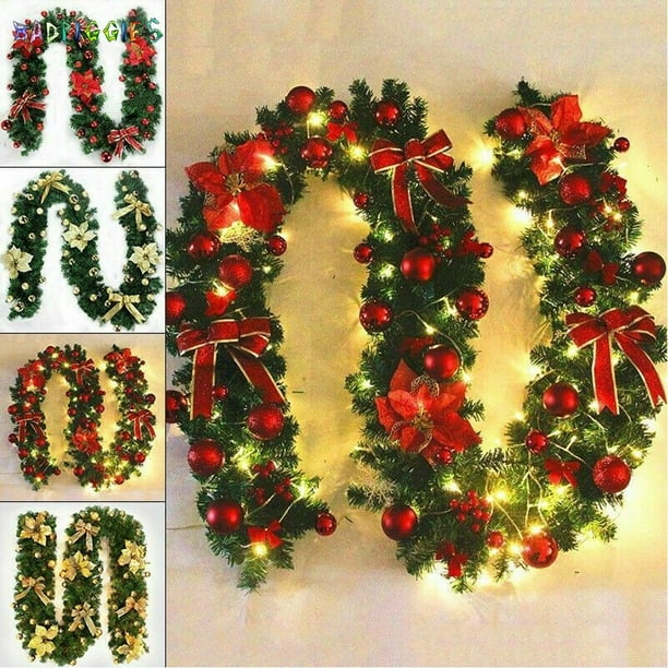 BadPiggies 8.9ft Unlit Christmas Garland Wreath Festive Holiday ...