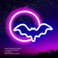 thumbnail image 5 of Halloween Bat Neon Lights Signs Moon Bat LED Neon Lights For Wall Bedroom Bar Halloween Party Decoration, 5 of 8