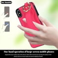 thumbnail image 2 of Allytechgroup 2024 New Trendy Back Case Cover for Apple iPhone X/ iPhone XS, Premium PU Leather Luxury Design with Ring Holder Stand Bracket Bumper Shockproof Phone Case for Girls Women, Rose, 2 of 8
