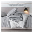 thumbnail image 2 of Funda de Edredón Duvet con Pompones y Fundas de Almohada Esquimal (Gris Claro -Gris, Queen Size), 2 of 7