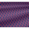 thumbnail image 4 of oneOone Cotton Jersey Blue Fabric Argyle Check Sewing Material Print Fabric By The Yard 58 Incheses Wide, 4 of 4