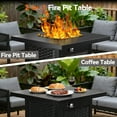 thumbnail image 4 of Philergo 28" Outdoor Propane Fire Pit Table with Lid, 60,000 BTU Gas Fire Pit for Patio Garden Party, 4 of 8