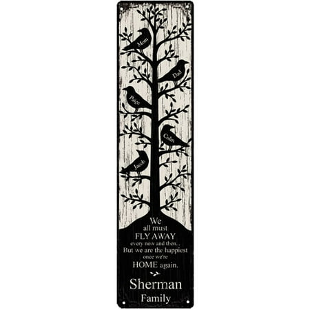 Personalized Metal Antique-Style Bird Sign