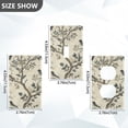 thumbnail image 7 of Yayeee Duplex Wall Plate 1-Gang 4.5"x2.7" Home Receptacle Light Switch Decorative Outlet Cover, Beige Birds, 7 of 7