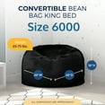 thumbnail image 2 of Ultimate Sack 6000 6-Foot Bean Bag Chair Oversized Foam Lounger, Black Fur Cover, 2 of 6