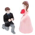 thumbnail image 4 of 1 Set of Decorative Proposal Dolls Wedding Cake Topper Mini Couple Figurines, 4 of 6