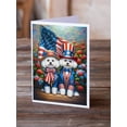 thumbnail image 2 of All American Bichon Frise Greeting Cards Pack of 8 7 in x 5 in, 2 of 3