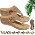 thumbnail image 1 of Sandalias deportivas de malla transpirable, zapatillas ortopédicas con cuña y soporte para arco, zapatillas de tacón con suela gruesa para mujer, 1 of 7