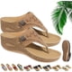 thumbnail image 1 of Sandalias deportivas de malla transpirable, zapatillas ortopédicas con cuña y soporte para arco, zapatillas de tacón con suela gruesa para mujer, 1 of 7