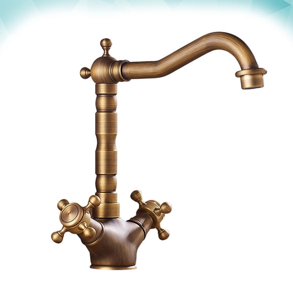 WRITWAA Sturdy Golden Kitchen Sink Faucet Hot Cold Dual-Purpose for Home Use