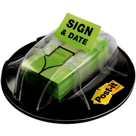 Post-it�� 1"W Sign/Date Flags in Desk Grip Dispenser