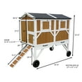 Zoovilla Poultry Chicken Coop with Wheels, Nesting Boxes, Natural