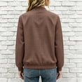 thumbnail image 5 of Guluxicc Women's Plaid Bomber Jackets Full Zipper Ribbed Cuffs Hem Long Sleeve Casual Jackets for Everyday Fall Winter, 5 of 7