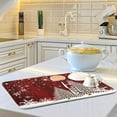 thumbnail image 6 of Christmas Tree Dish Drying Mat 16x18 inch Xmas New Year Snowflake Wooden Dish Drainer Kitchen Counter Mats Bottles Dish Dry Pad Protector for Kitchen Countertops, 6 of 7