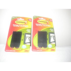 Bandes De Suspension Command Grandes 17206BLK-20NA Blanches - Lot De 20 Paires, Sans Dommage Pour Vos Murs