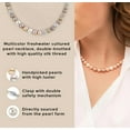 thumbnail image 6 of The Pearl Source 8.0-8.5mm Freshwater Pearl Necklace for Women - Pearl Strand Necklace | Multi-Color 16" Length Pearl Necklace with Genuine Cultured Pearls, 6 of 6
