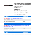 thumbnail image 2 of Front Steering Damper - Compatible with 1999 - 2017 Ford F-350 Super Duty 4WD 2000 2001 2002 2003 2004 2005 2006 2007 2008 2009 2010 2011 2012 2013 2014 2015 2016, 2 of 2