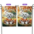 thumbnail image 2 of Hello Fall Maltese Football Welcome Autumn with Leaves Pumpkins Garden Flag 12x18in Double Sided Maltese Dog Lover Gifts Idea Outdoor Decor - 00012, 2 of 5