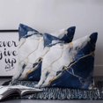 thumbnail image 2 of 20x20 Pillow Covers Set of 2, Marble Navy Blue Throw Pillow Covers Decorative Couch Cushion Case, Abstract Gold White Brick Stone Motif Microfiber Square Pillowcases for Bedroom Car Living Room, 2 of 7