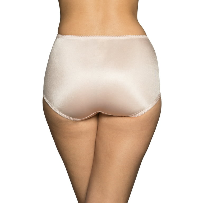 Body Caress Brief Panty - 3 Pack Mousse/Quartz/Navy 6 by Vanity Fair