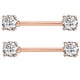 thumbnail image 1 of 14G 5 Pares Anillos para Pezones Anillo para Lengua Acero Quirúrgico Pezones Retenedor Piercing Mujeres Plata Barras Rectas, 1 of 5