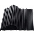 thumbnail image 1 of Paquete de 500 pajitas de plástico, pajitas reutilizables, color negro, pajitas batidoras, 21 cm, diámetro 0,5 cm, 1 of 6