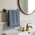 thumbnail image 5 of Large Cotton Bath Hand Towel, Super Soft Absorbent Bathroom Towel, 13.38x29.13in, Blue, 5 of 7