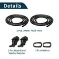 thumbnail image 6 of Unique Bargains Windshield Washer Nozzle for Toyota Sienna 2000-2011  Front Black With 2 Pcs Gasket,2 Pcs1 Meter Fluid Hose 1 Set, 6 of 7