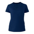 thumbnail image 1 of Playera Fruit Of The Loom para Mujer, Cuello V Manga Corta Azul Marino Talla  G, 1 of 4
