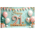 thumbnail image 3 of Yatrandify Rose Gold Balloon Happy Birthday Banner Glitter 21st Celebration Backdrop for Indoor Party Decoration Event, 3 of 7