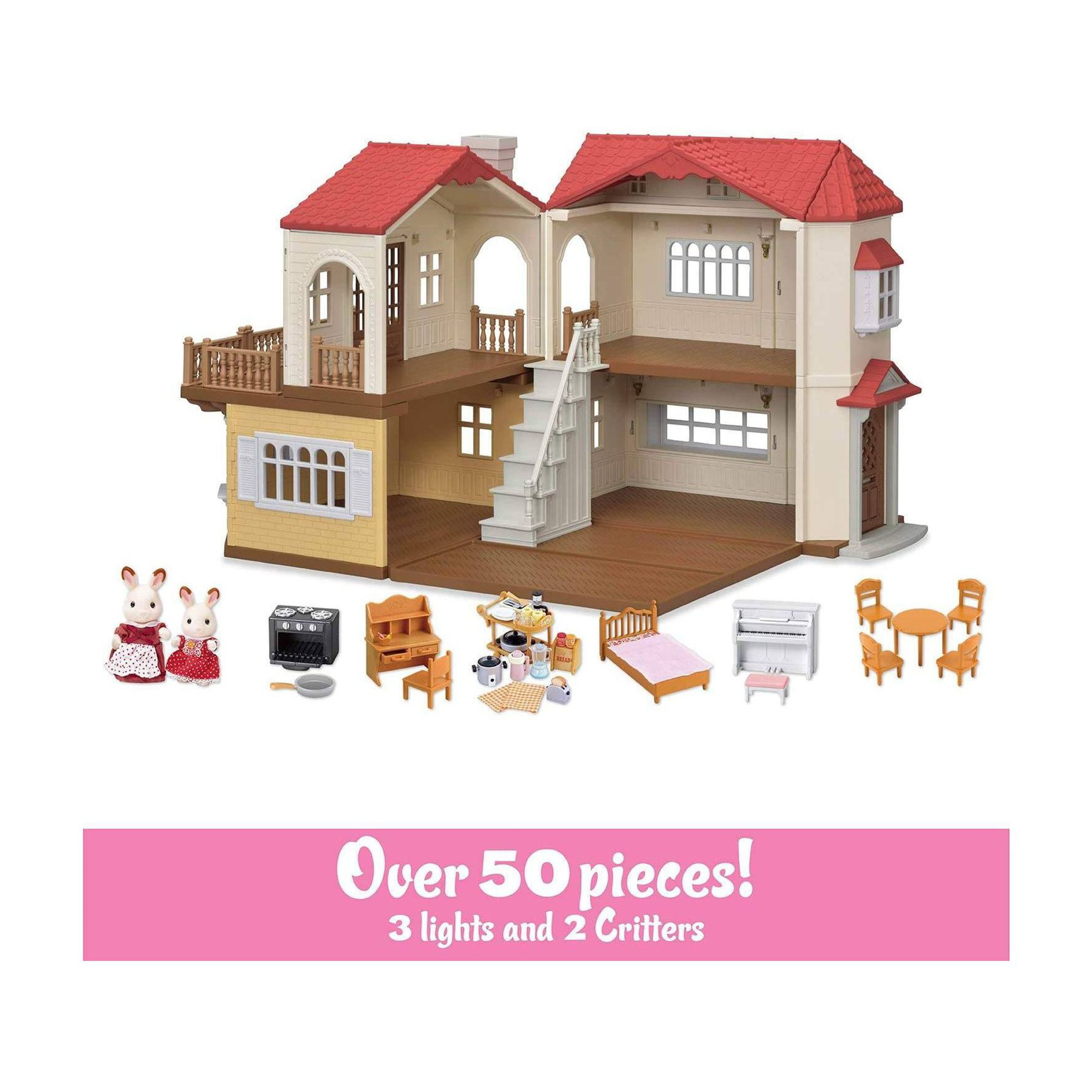 Sylvanian Families Calico Critters Red Roof Country Home Walmart