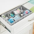 thumbnail image 3 of mDesign Fabric Nursery Divided Drawer Organizer, Set of 5, Gray/White Polka Dot, 3 of 8