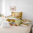 thumbnail image 4 of Gold Monkey Comforter Set 7 Piece Bed in a Bag Twin,Yellow Sequin Fluid Art Comforter and Sheet Set,Crystal Diamond Bedding Set,Woodland Animals Bed Set Jungle Wildlife Room Decor, 4 of 5