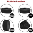 thumbnail image 4 of European Leather Works - Buffalo Belt Blanks 8-10 oz 3-4mm Size: 2.50"x40" 6.4x101.6cm - Black Color Full Grain Leather Belt Straps/Strips for Tooling, Holsters, 4 of 8