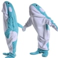 thumbnail image 5 of larppty Whale Blanket Hoodie & Onesie - Soft Plush Whale Costume Pajamas for Sleeping, 5 of 7