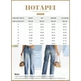 thumbnail image 6 of HOTAPEI Wide Leg Jeans for Women Mid Rise Raw Hem Distressed Jeans Bell Bottom Jeans, 6 of 6