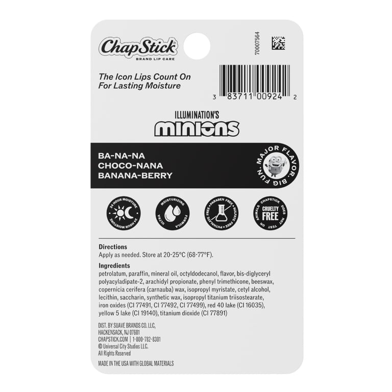 ChapStick Minions Lip Balm Set - Assorted Flavors, Kids Lip Balm